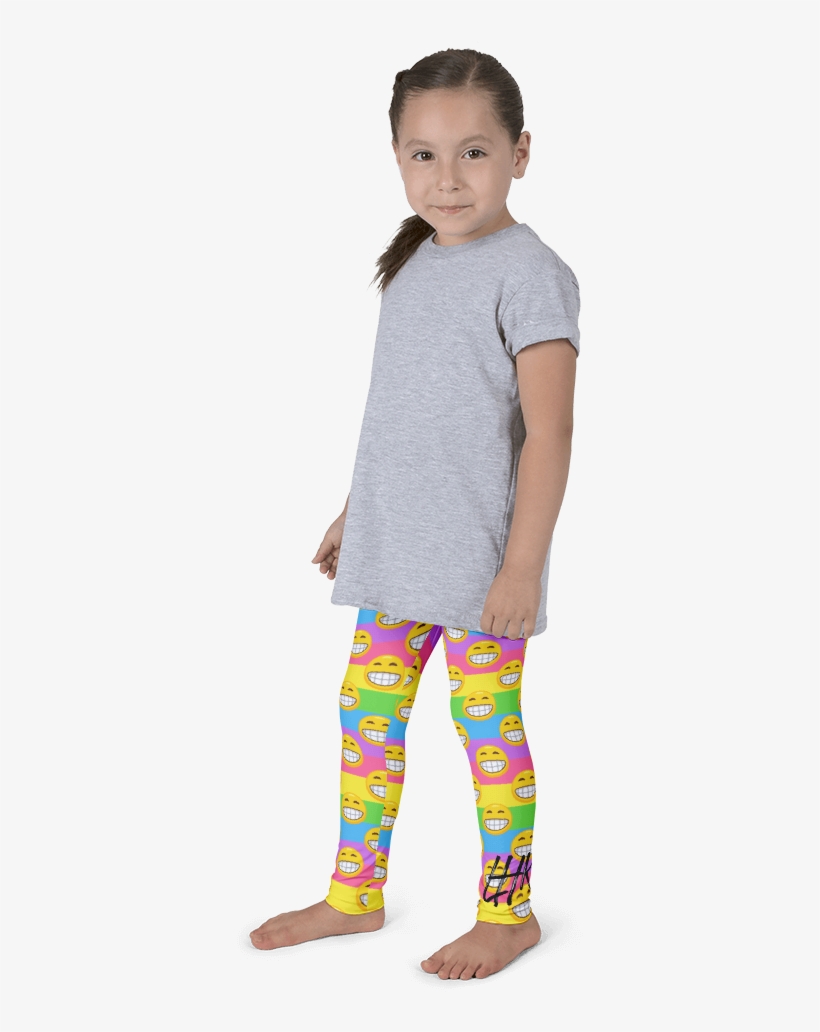 Kid's Rainbow Emoji Leggings - Kids Leggings Pnhg, transparent png #2410839