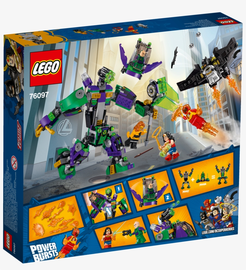 Heroes 76097 Lex Luthor Mech Takedown ,, , Large - Lego Justice League Sets 2018, transparent png #2411330
