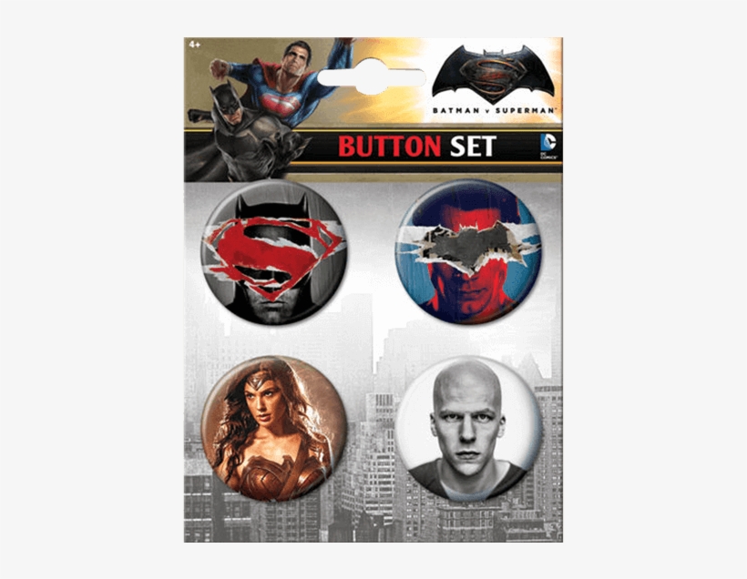 Lex Luthor Button Set - Ata-boy Batman V Superman: Dawn Of Justice Assortment, transparent png #2411603
