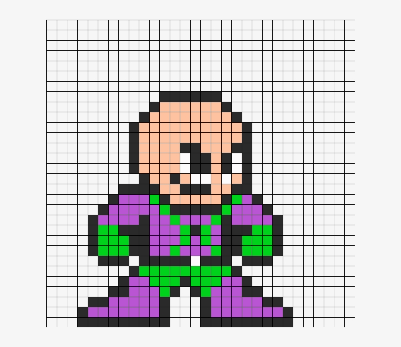 Superman Villian Lex Luthor Perler Bead Pattern Perler - Overwatch Soldier 76 Pixel, transparent png #2411803
