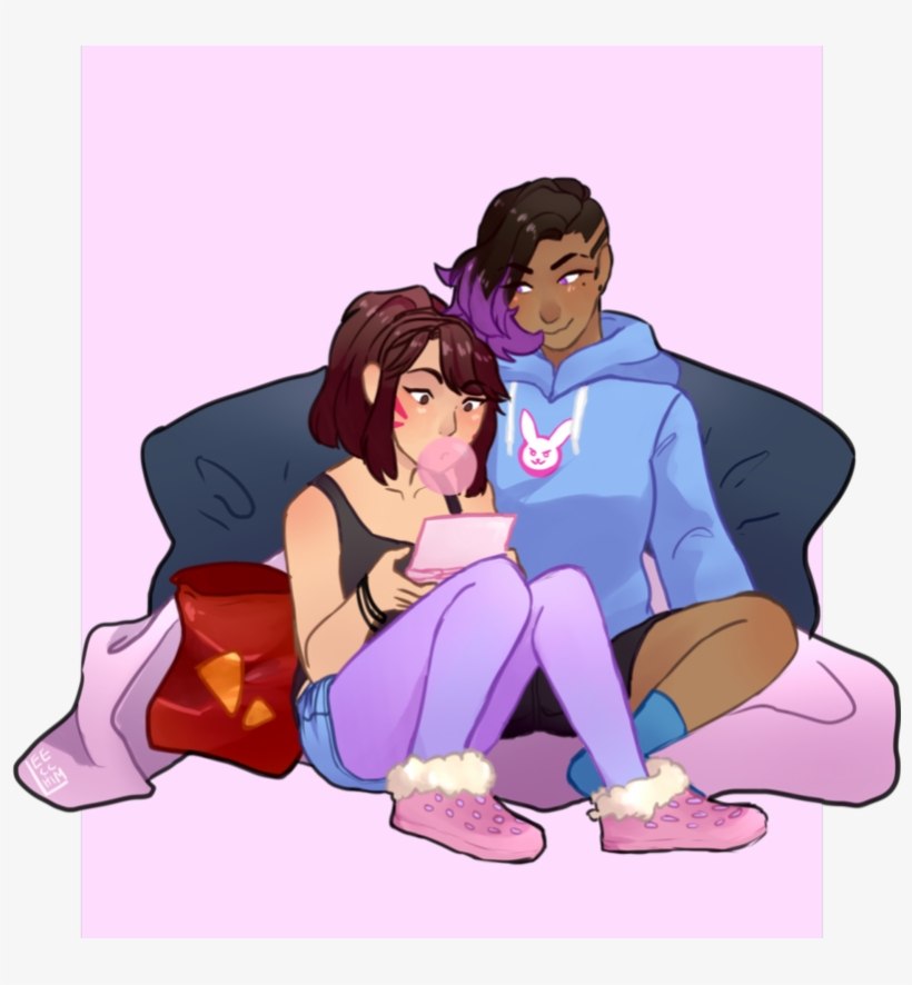 Sombra Entertainment,фэндомы,d - Overwatch D Va And Sombra, transparent png #2411923