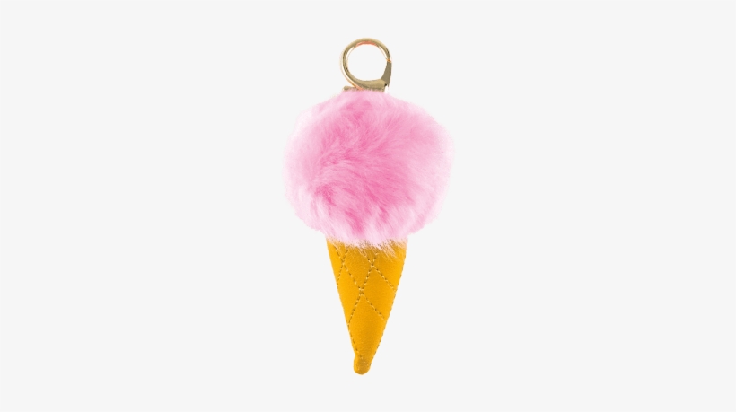 Picture Of Ice Cream Furry Pom-pom Clip Pink - Ice Cream, transparent png #2412910