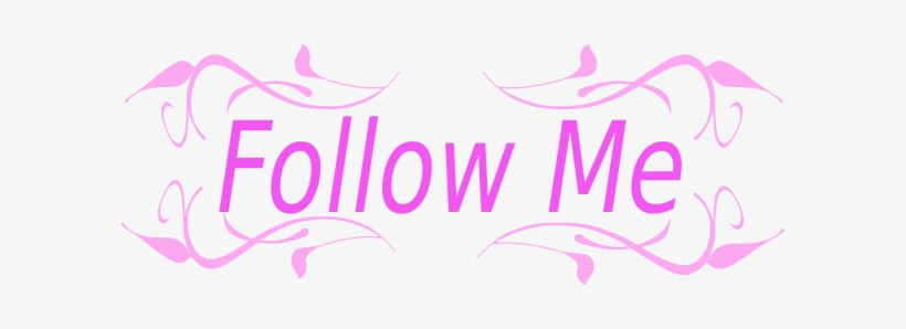 Follow Cliparts - Follow Me Pink Png, transparent png #2413214