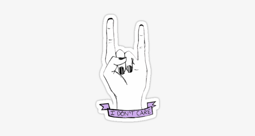 Tumblr Stickers Hand Png - Don T Care Hand, transparent png #2413217