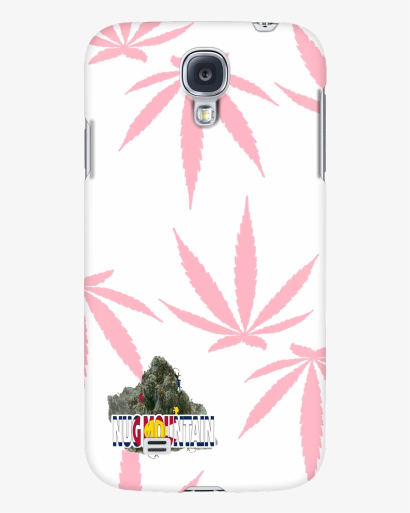 Large Pink Weed Leaf Pattern Phone Case - Mobile Phone, transparent png #2413375