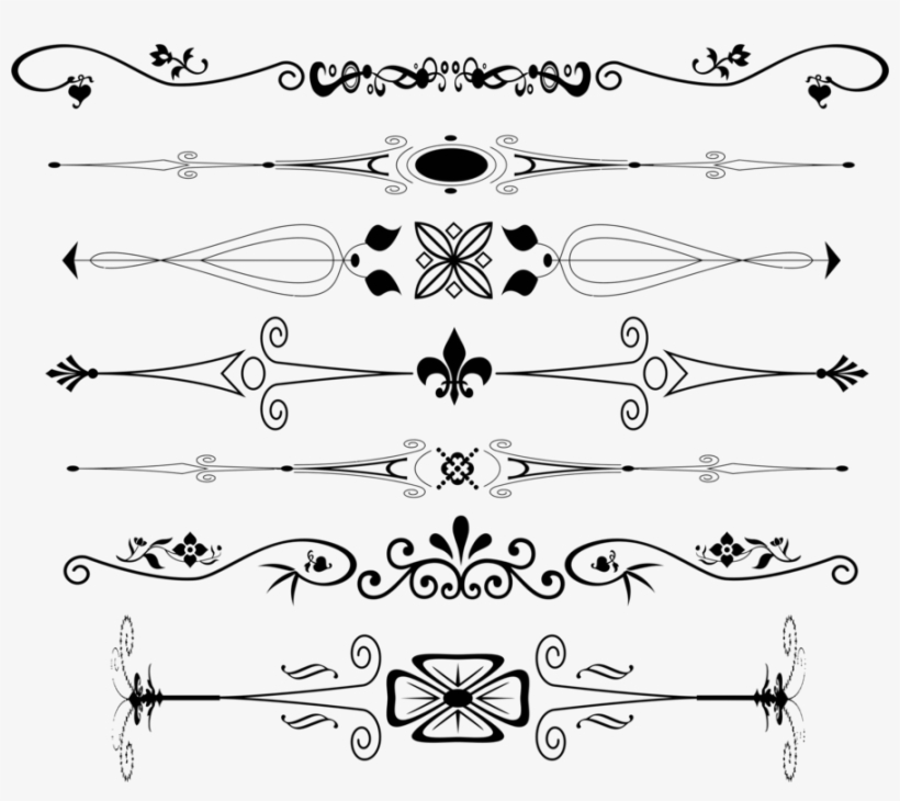 Computer Icons Drawing Text File Encapsulated Postscript - Decorative Text Dividers Png, transparent png #2413881