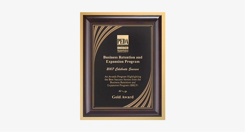 Cherry Finish Plaque With Gold Swirls - 11" X 14" Cherry Finish Plaque Board, transparent png #2413944