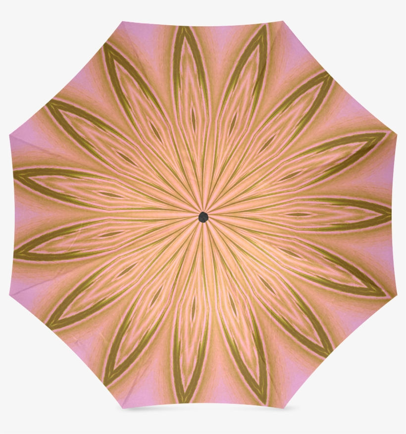 Gold Grapefruit Swirls Foldable Umbrella, transparent png #2413968