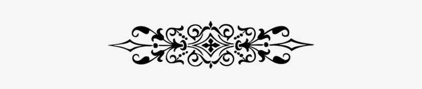 Black Baroque Divider - Black Flower Dividers Png, transparent png #2414110