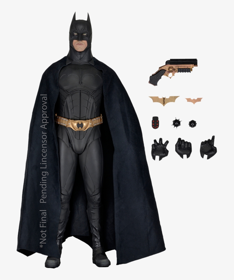 Batman - Neca Batman Begins - Batman 1/4 Scale Action Figure, transparent png #2414498