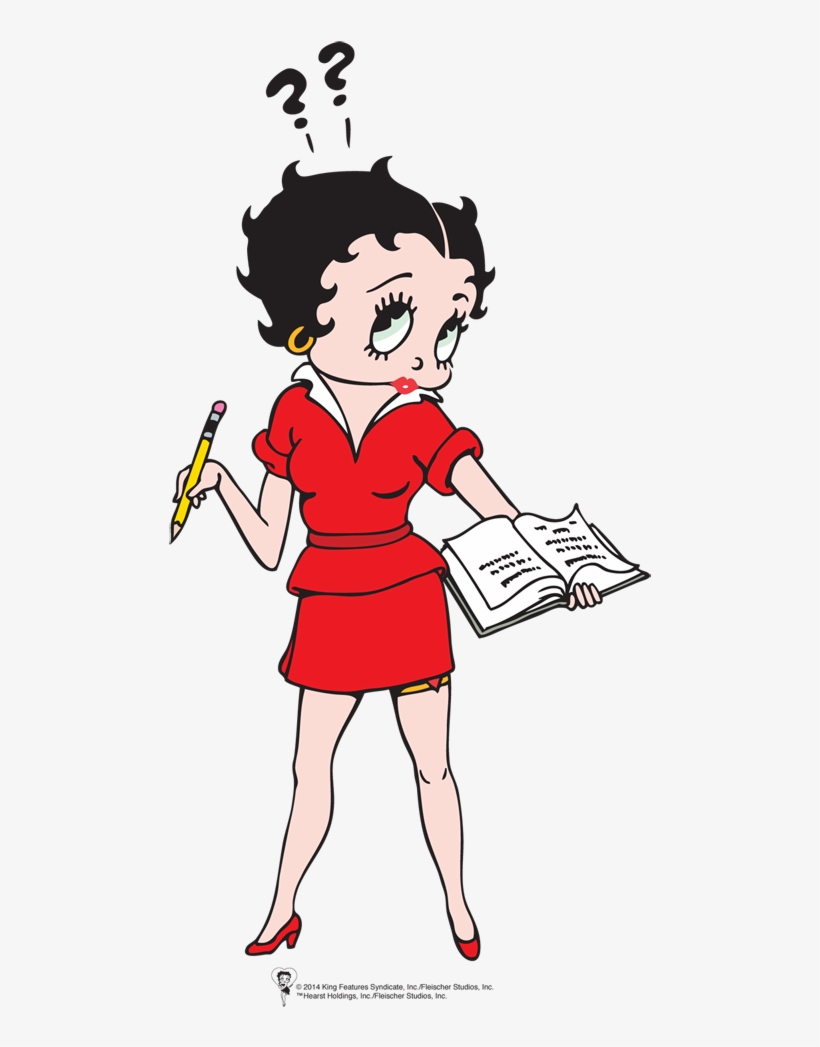Betty Taking Notes - Betty Boop Working, transparent png #2414573