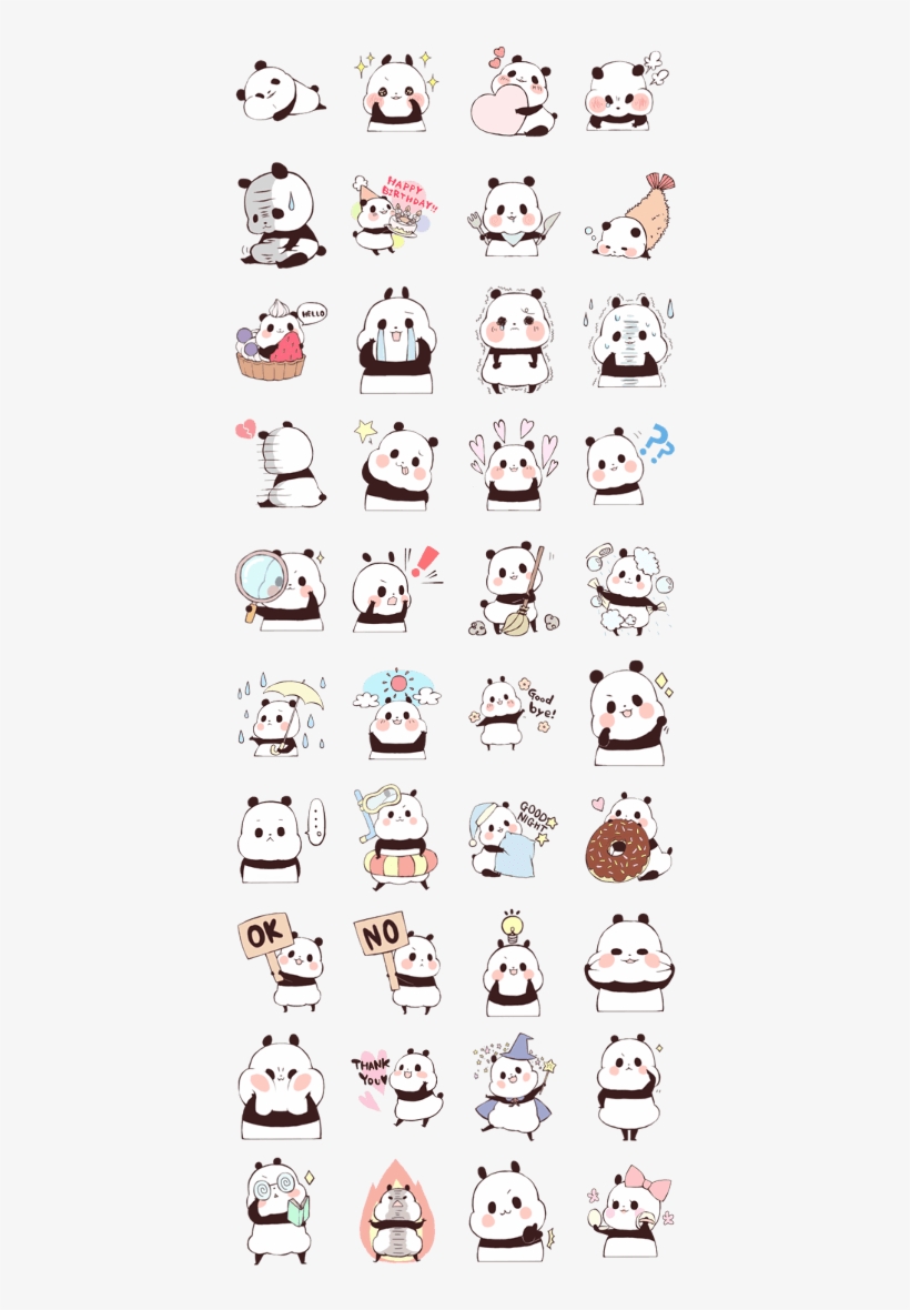 Line Creators' Stickers Panda Wallpapers, Cute Wallpapers, - Panda Line Sticker, transparent png #2415527