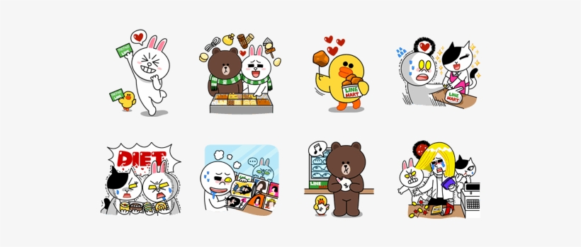 Download Them Like Any Other Stickers, And Use Them - Line Character Sticker Png, transparent png #2415555