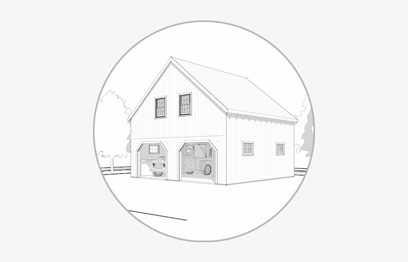 Timber Frame Kits Thumbnail Barns And Garages - Garage, transparent png #2415616