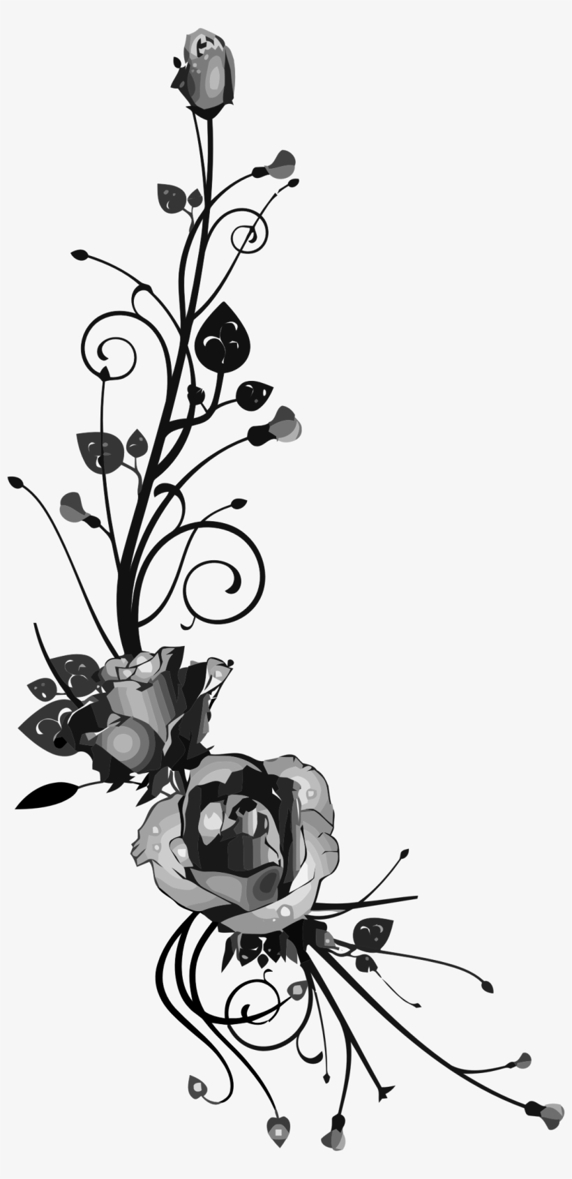 Floral Big Image Png - Rose Flourish, transparent png #2415703