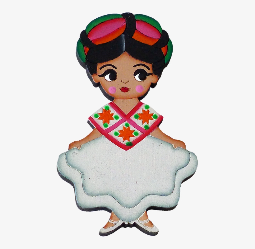 This Cute Wooden Magnet Is Based On The Regional Dress - Dibujos Huastecos, transparent png #2415725