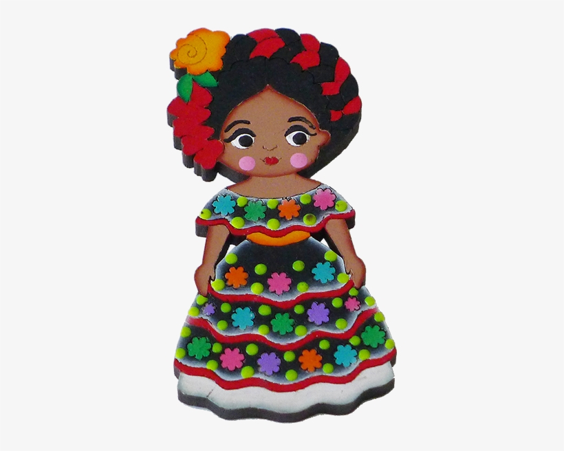 Beautiful Mexican Hand-painted Wooden Magnet - Chiapaneca Png, transparent png #2415747