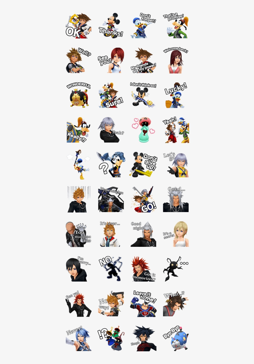 Kingdom Hearts - Kingdom Hearts Line Stickers, transparent png #2415946
