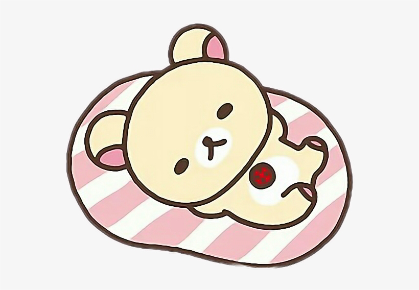 💤 Korilakkuma Sticker Kawaii Tired Pink Pastel Freetoe - Kawaii, transparent png #2416112