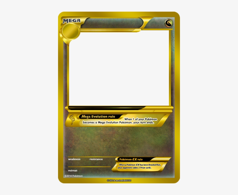 Mega Pokemon Card Blank - Blank Pokemon Card, transparent png #2416785