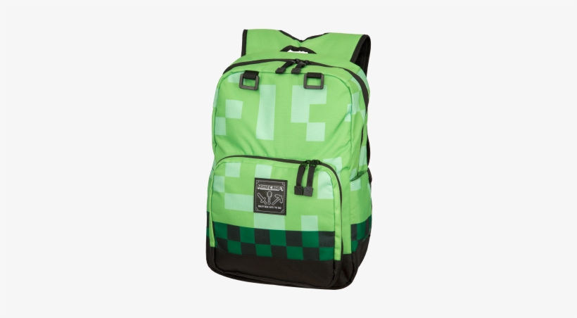 Creeper Backpack - Green Minecraft Back Pack, transparent png #2418105