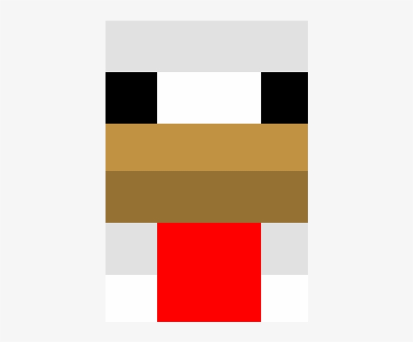 Chicken Face - Minecraft Chicken Face, transparent png #2418122