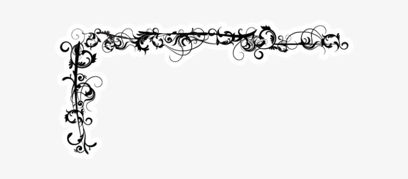 Scroll Corner Border White Pictures Png Scroll Corner - Border Decoration Png, transparent png #2418372