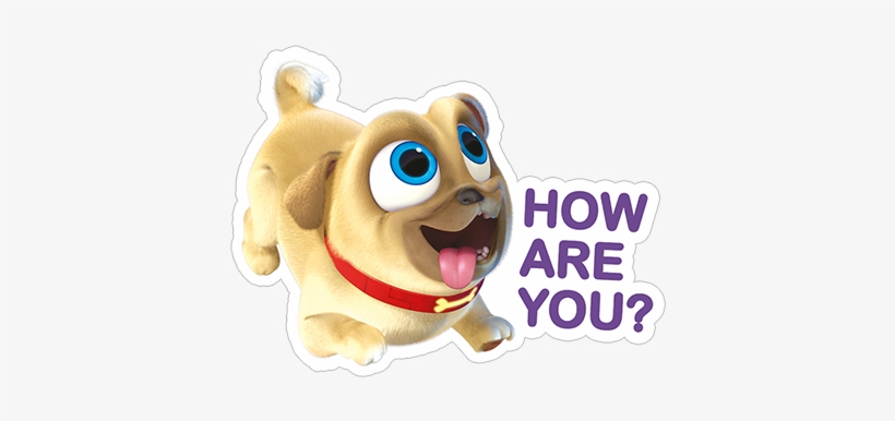 Viber Sticker «puppy Dog Pals» - Nosey Little Fucker, Aren't You? - Round Magnet, transparent png #2419059