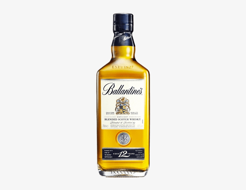 Ballantine's Ballantines 12 Year Old Gold Seal - Ballantines Finest Blended Scotch Whisky 70cl, transparent png #2419378