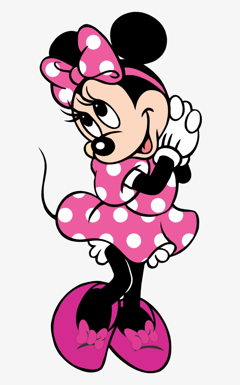 Minnie Rosa Png Clip Freeuse - Cartoon Characters Mickey And Minnie Mouse, transparent png #2419760