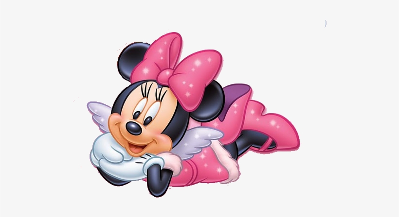 Minnie Rosa Deitada Png - Minnie Mouse Png@pngkey.com