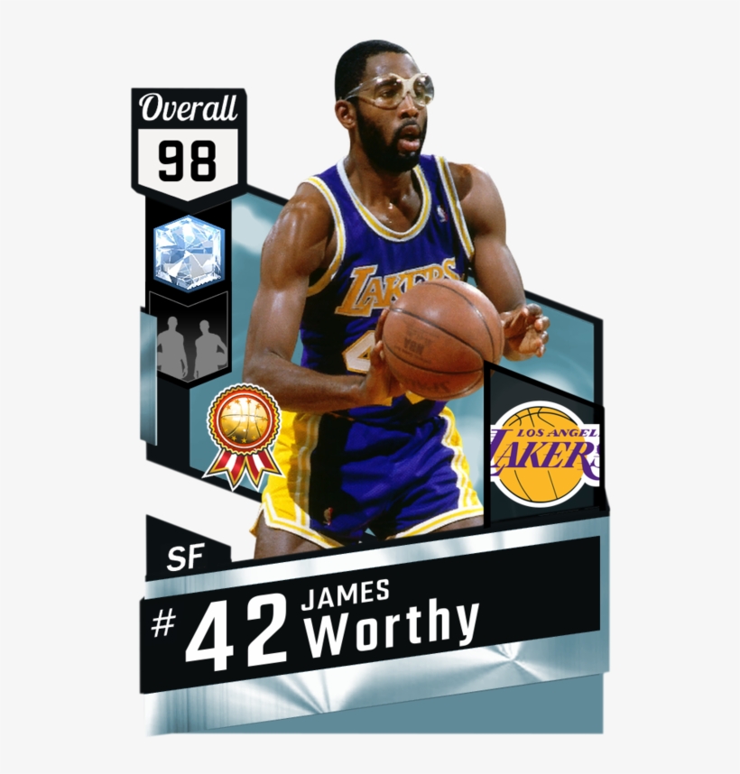 '91 James Worthy Diamond Card - Nba 2k 18 Player Card, transparent png #2420035