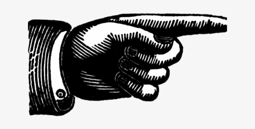 Finger Clipart Vintage - Finger Pointing Transparent Background, transparent png #2420083