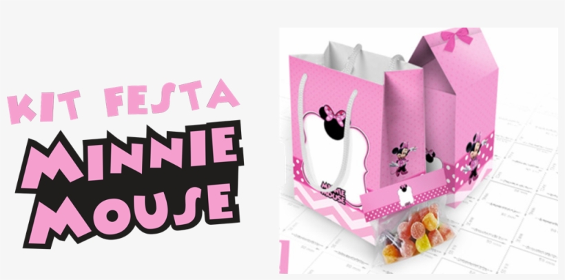 Kit Festa Minnie Rosacódigo - Construction Paper, transparent png #2420203