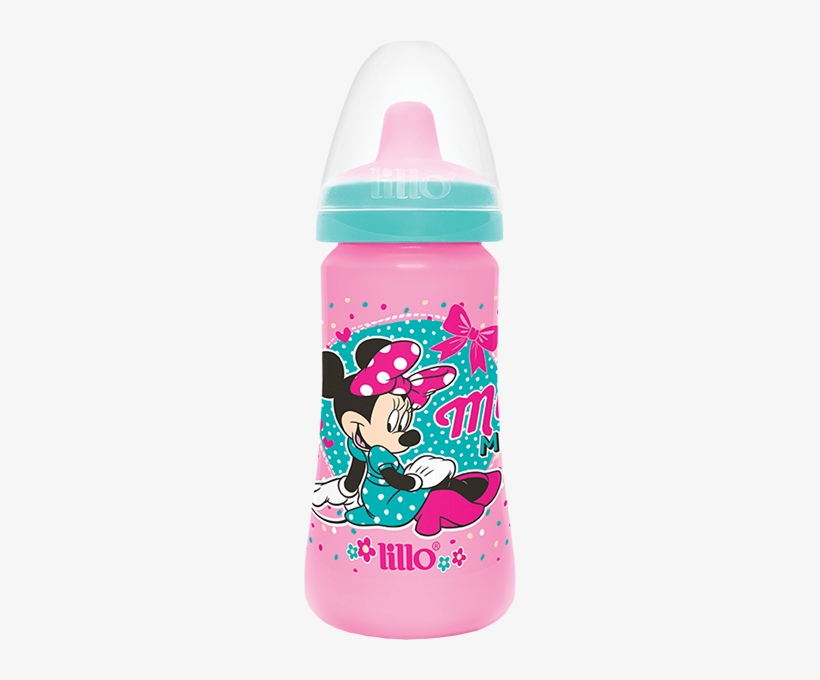 Copo Lillo Colors Disney 300ml 302931 Minnie Rosa - Minnie Mouse Water Canteen & Lunch Box Set, transparent png #2420516