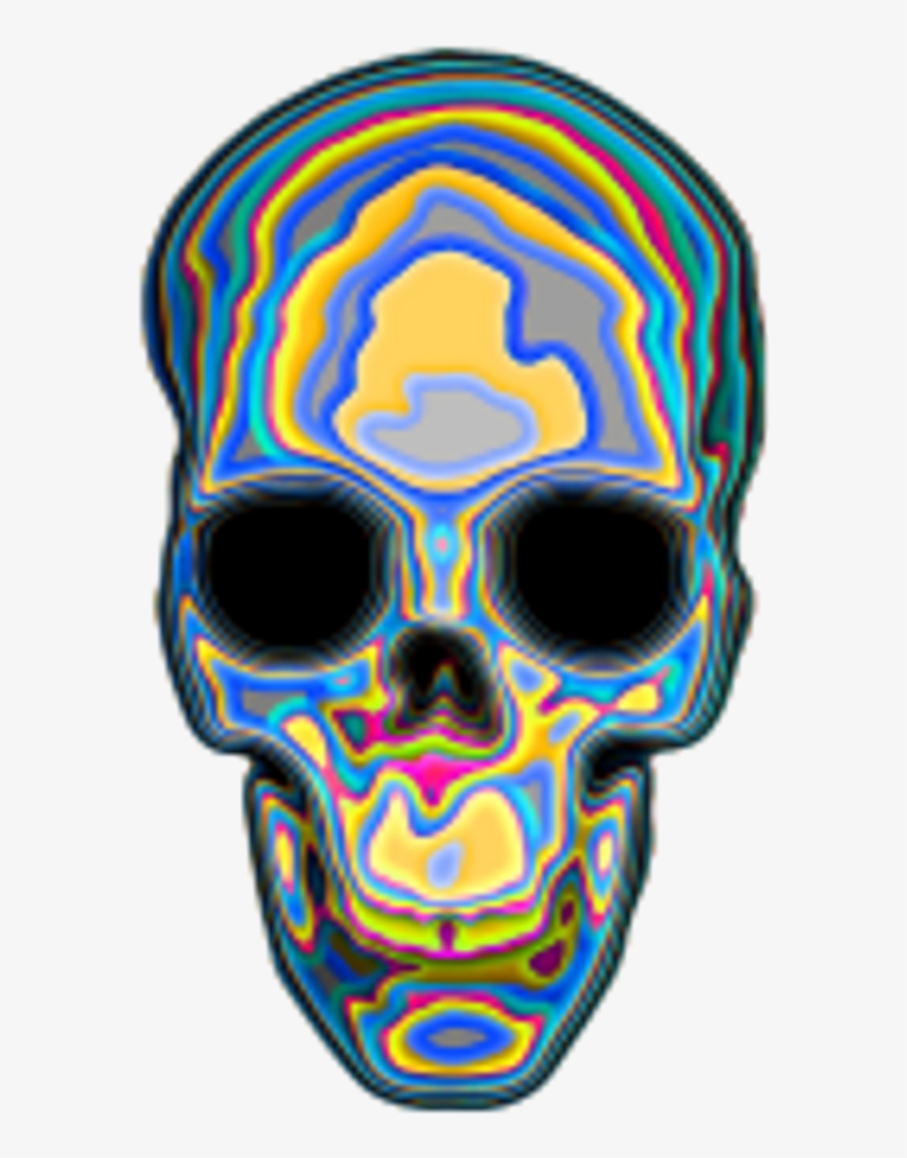 Collection Of Free Transparent Skull Trippy Download - Trippy Skull, transparent png #2421041