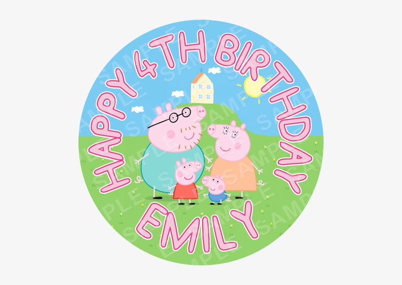 Peppa Pig Edible Cake Topper - Peppa Pig, transparent png #2421175