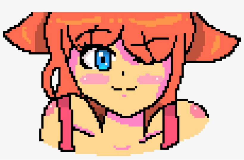 Kawaii Cat Girl - Cat Girl Pixel Art, transparent png #2421276