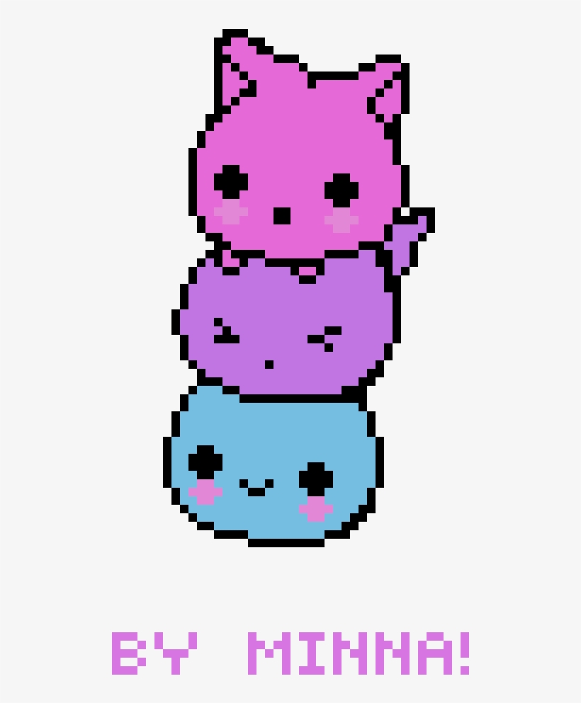 Kawaii Cat Blobs - Pixel Art Cat, transparent png #2421386