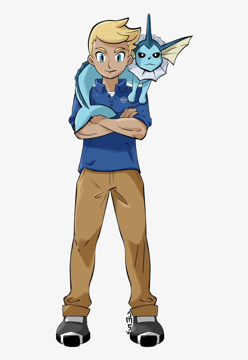 Jesse Soto On Twitter - Pokemon Trainer With Vaporeon, transparent png #2421415