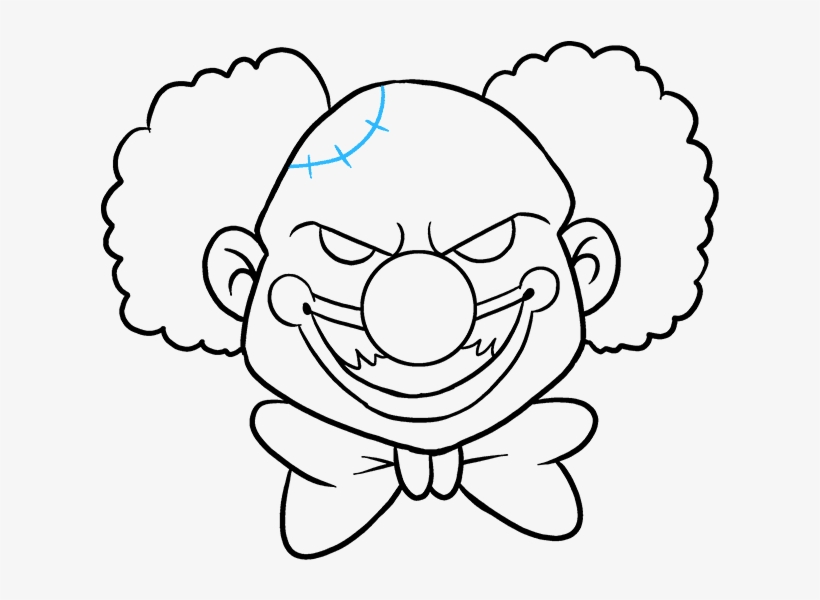How To Draw Scary Clown - Drawing, transparent png #2422065