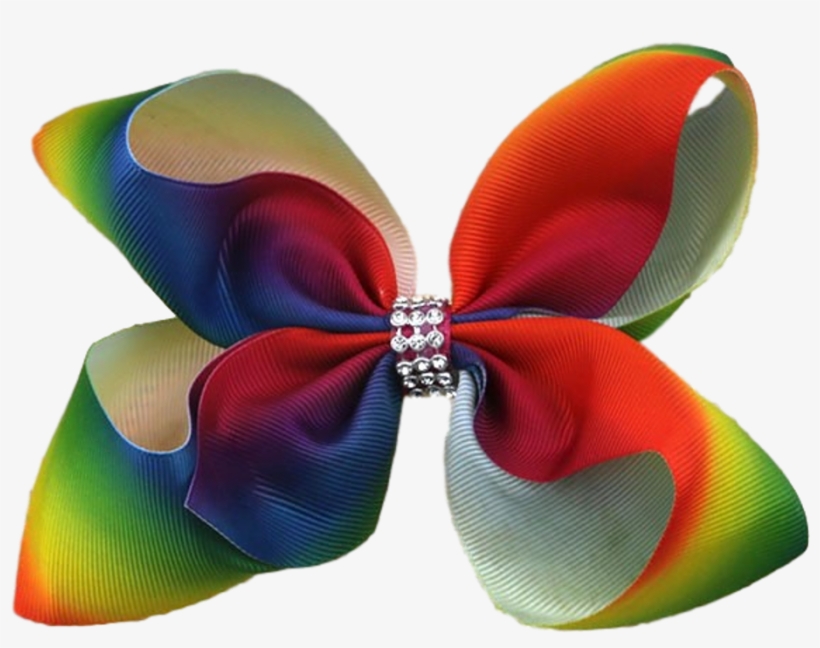 Hareena Hair Bow- Rhinestone Rainbow - Bow, transparent png #2422168