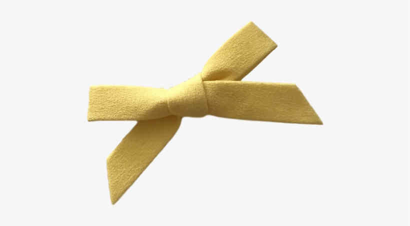 Yellow Fabric Bow - Transparent Gold Hair Png, transparent png #2422444