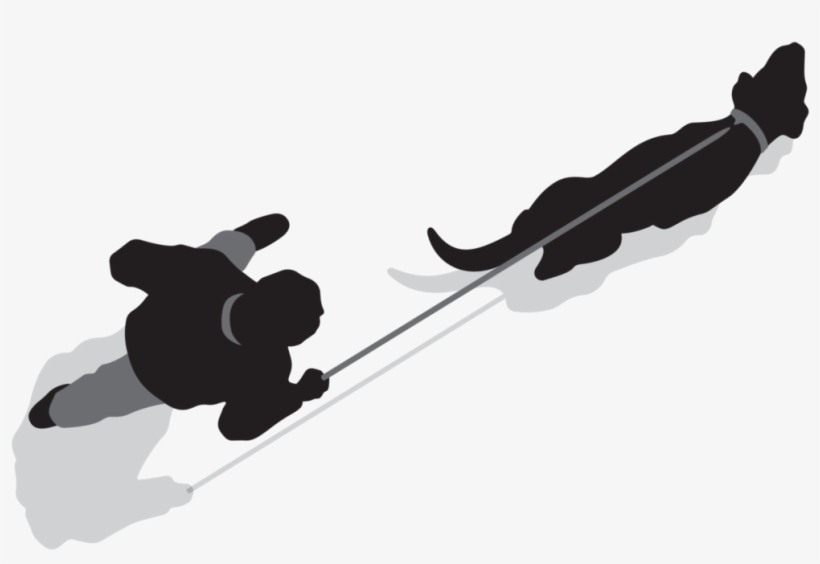 Man Walking With Dog - Illustration, transparent png #2423084