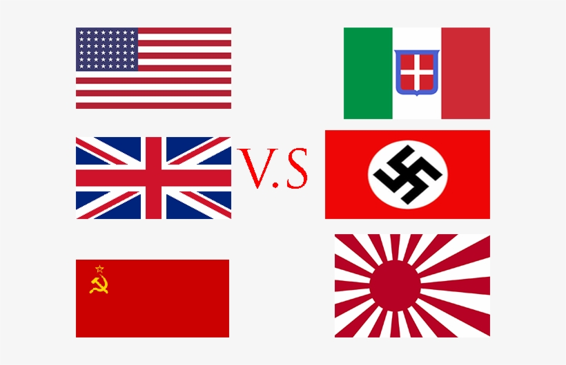 Allied Powers Vs Axis Powers In Ww2 Ww2 Allies And Axis Flags Free Transparent Png Download Pngkey