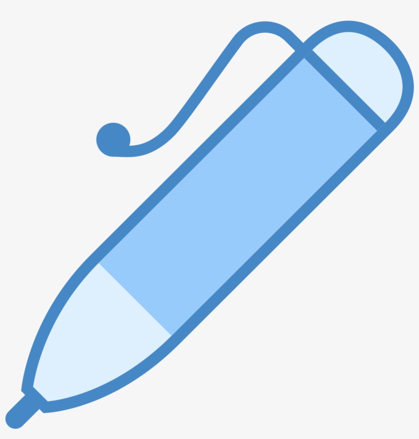 Ball Point Pen Icon - Pen Icon Blue, transparent png #2424241