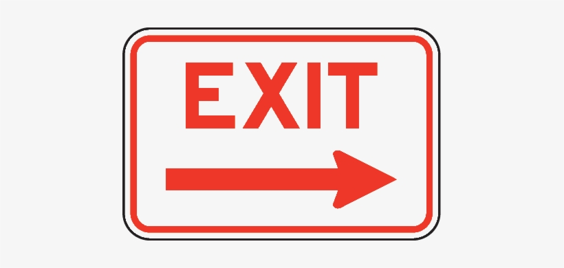 Exit Png - Entry And Exit Signs, transparent png #2424381