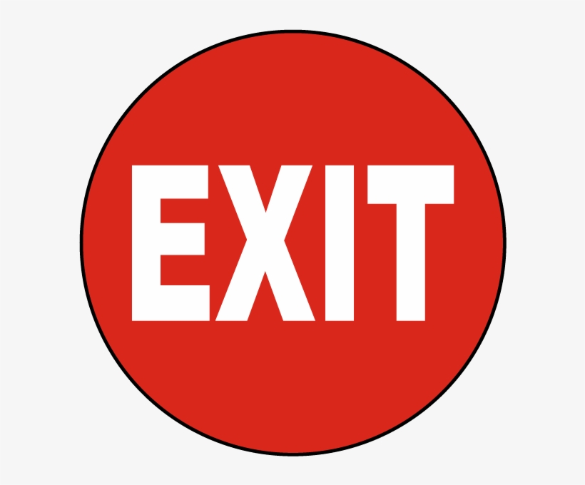 Exit Floor Sign - Icon Print Exit, transparent png #2425030
