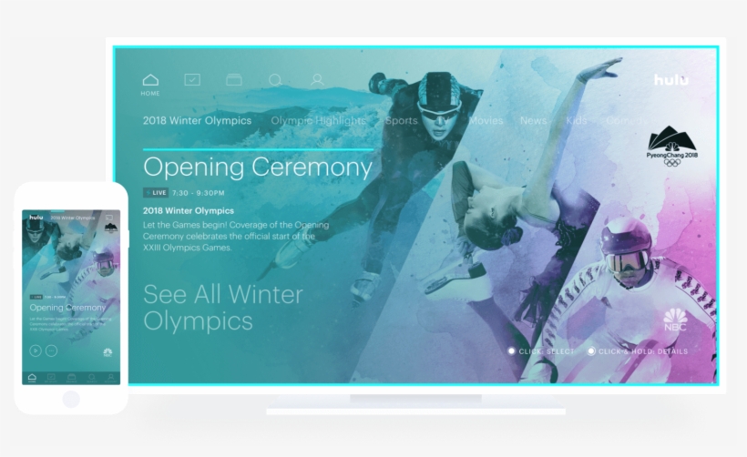 One Hub - Watch Olympics On Hulu, transparent png #2425033