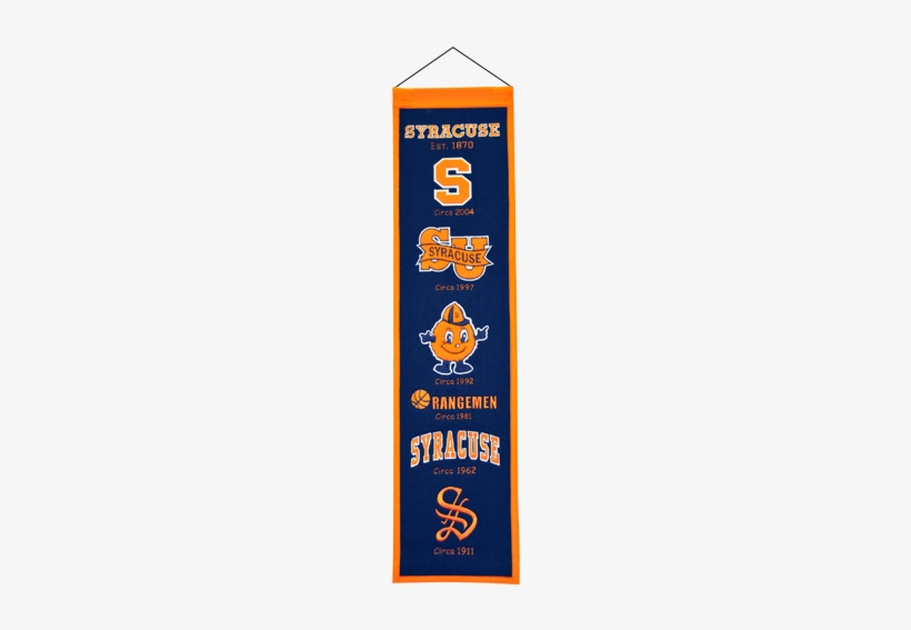 Syracuse Orange Wool 8"x32" Heritage Banner, transparent png #2428185